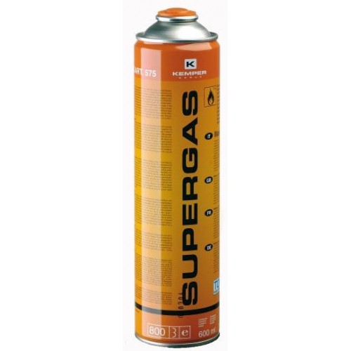 Газовый резьбовой баллон 575 SUPERGAS, 600 мл/336 гр KEMPER