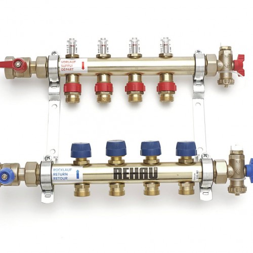 Гребенки распределительные для теплого пола Rehau