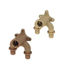 Тройник угловой с настенным креплением, закругленный