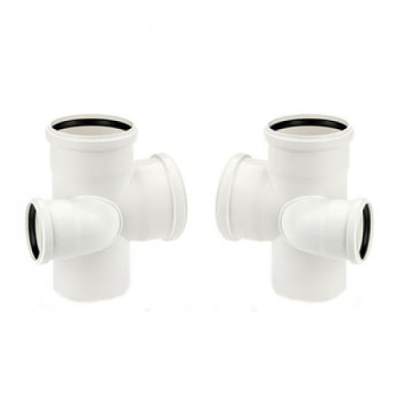 Разнопроходная крестовина с увеличенным проходом слева